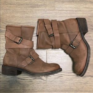 Lucky Brand Moto Double Buckle Boots